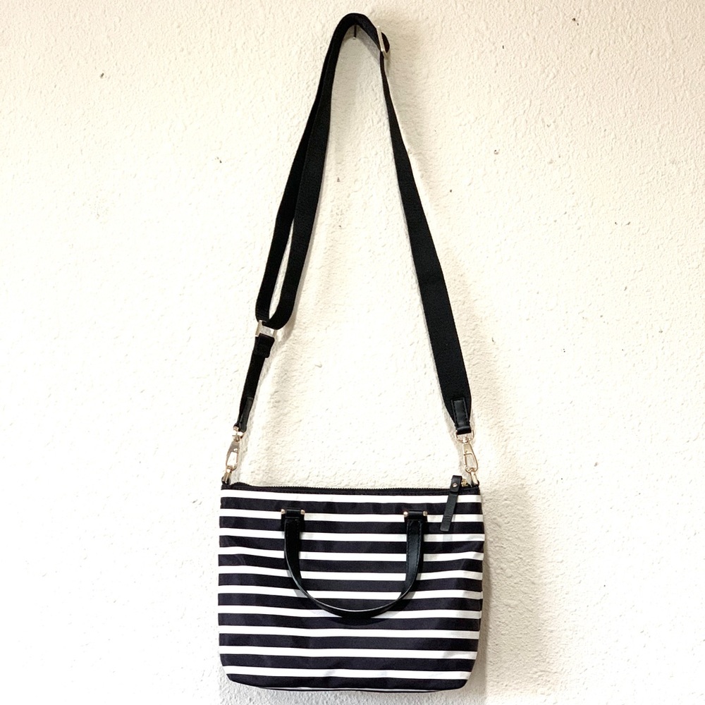 Kate Spade Black & White Stripes Crossbody Bag - Picture 12 of 13